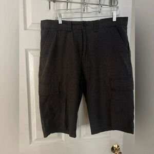 vintage avirex Plaid Cargo Shorts Men’s 36 Black White Baggy Y2K